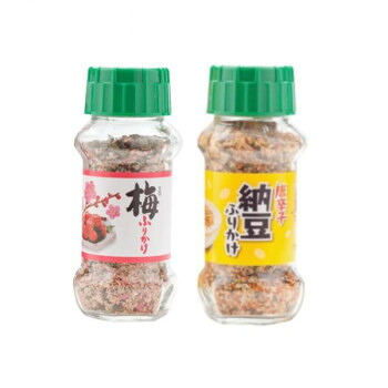 【直送品】みなり 梅ふりかけ 85g・唐辛子納豆ふりかけ 90g　各15個セット【お寄せ品、返品キャンセル不可。欠品終売時連絡あり】｜ヘルシー救急ＢＯＸ