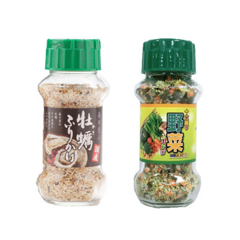 【直送品】みなり 牡蠣ふりかけ 95g・十六種の野菜ふりかけ 90g　各15個セット【お寄せ品、返品キャンセル不可。欠品終売時連絡あり】｜ヘルシー救急ＢＯＸ