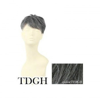 プリシラ  成人男性用5分ウィッグ レイヤーショート 耐熱 ダークグレイヘア GB-22-TDGH【お寄せ品、返品とり止める不可。欠品終売時申しつたえるあり】