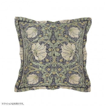 川島織物セルコン Morris Design Studio ピンパーネル 背当クッションカバー 45&times;45cm LL1746 G グリーン【お寄せ品、返品キャンセル不可。欠品終売時連絡あり】｜ヘルシー救急ＢＯＸ