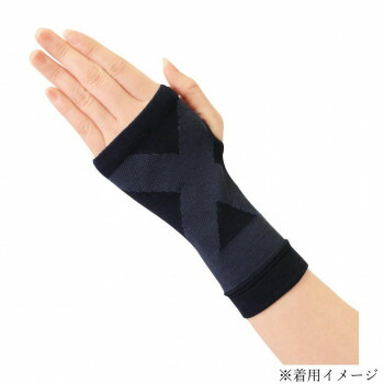 【メール便】 ケアオール　超固定　手の甲サポーター1枚入り　F(手首周り約13～23cm)左右兼用　ブラック　ECR-530101【お寄せ品、返品キャンセル不可。欠品終売時連絡あり】 4,471円
