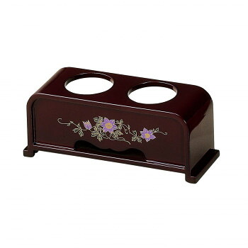二ツ穴仏器台 タメ/蒔絵 鉄仙 5206001226031【お寄せ品、返品キャンセル不可。欠品終売時連絡あり】