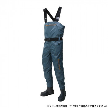 【製造業者直送（大型）】阪神素地 BC-101 チェストハイウェーダー(フェルト底・裏メッシュ) 3L 薄墨色【お寄せ品、返品とり止める不可。欠品終売時申しつたえるあり】