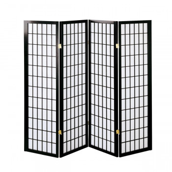 【直送品】弘益(KOEKI) UTILITY 和風衝立4連 こだま ブラック JP4BK【お寄せ品、返品キャンセル不可。欠品終売時連絡あり】|ヘルシー救急BOX