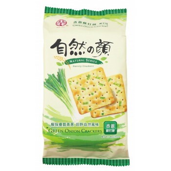 【直送品】フジフードサービス 台湾 自然の顔 葱クラッカー・オリジナル 80g 24袋【お寄せ品、返品キャンセル不可。欠品終売時連絡あり】