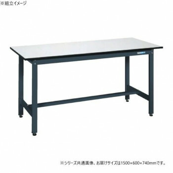 【直送品】サカエ 軽量作業台SELタイプ 抗菌加工 ダークグレー 1500×600×740mm SEL-1560P【お寄せ品、返品キャンセル不可。欠品終売時連絡あり】