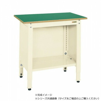 【直送品】サカエ 一人用作業台 高さ調整タイプ 900×600×800mm アイボリー TCP-096I【お寄せ品、返品キャンセル不可。欠品終売時連絡あり】