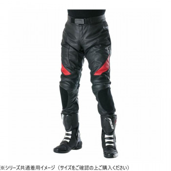 RDP-10A レザーパンツ BK/RE L RDP10A-L【お寄せ品、返品キャンセル不可。欠品終売時連絡あり】