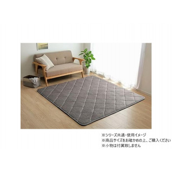 【直送品】ラグ コーデュロイ 無地 約185&times;185cm 約2畳 こたつ敷布団 グレー 1290970135501【お寄せ品、返品キャンセル不可。欠品終売時連絡あり】｜ヘルシー救急ＢＯＸ