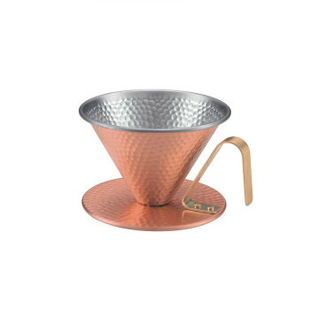 田辺金具 銅のコーヒードリッパー 槌目 小 4086【お寄せ品、返品キャンセル不可。欠品終売時連絡あり】