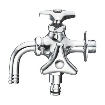 SANEI 散水用二口横水栓 F126V-13【お寄せ品、返品キャンセル不可。欠品終売時連絡あり】