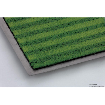【メーカー直送(大型)】インドアマット 吸水ストライプマット 特大 75×90cm 緑【お寄せ品、返品キャンセル不可。欠品終売時連絡あり】