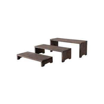 【直送品】ミュールミル ディスプレイスタンド(ウッドスタンド) レク L 3Pset CAW-013/3【お寄せ品、返品キャンセル不可。欠品終売時連絡あり】