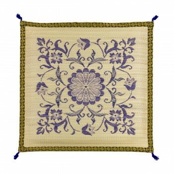 【直送品】い草 目の前座蒲団新唐草 70cm×70糎 MA014【お寄せ品、返品取りやめる不可。欠品終売時申しつたえるあり】