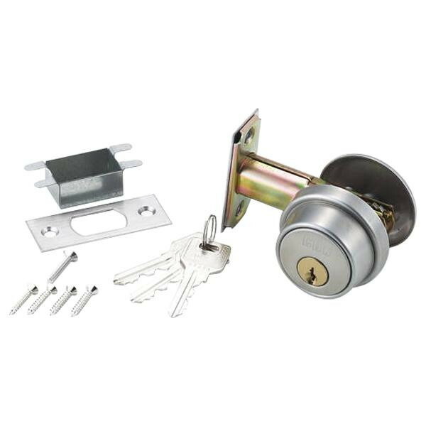 G-168 シリンダー本締錠 60mm ステンレス 3本キー 00071168-001【お寄せ品、返品キャンセル不可。欠品終売時連絡あり】