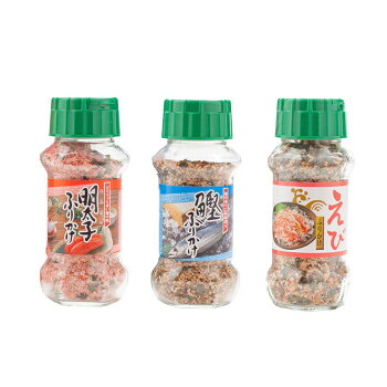 【直送品】みなり 明太子ふりかけ 85g・鰹ふりかけ 80g・えびふりかけ 85g 各10個セット【お寄せ品、返品キャンセル不可。欠品終売時連絡あり】|ヘルシー救急BOX