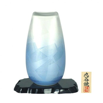 【直送品】日本製　伝統工芸　九谷焼 宗秀作 9号花瓶 二色銀彩 N169-09【お寄せ品、返品キャンセル不可。欠品終売時連絡あり】｜ヘルシー救急ＢＯＸ