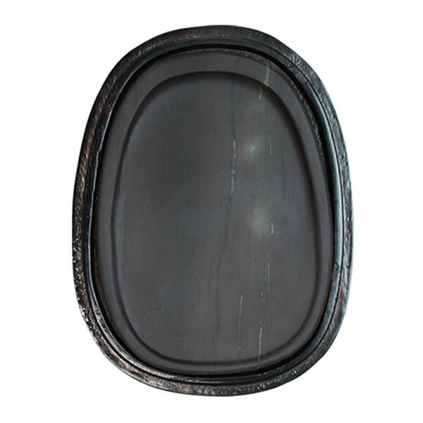 坑子巌端渓硯　楕円　五吋・HS21