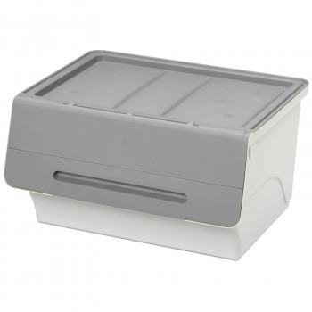 【直送品】収納ケース　フロック　ワイド30深型　3個組　fr-W30-3　サンドグレー・GY【お寄せ品、返品キャンセル不可。欠品終売時連絡あり】｜ヘルシー救急ＢＯＸ