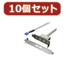 変換名人 10個セット USB2.0 PCIブラケット PCIB-USB2/2FLX10 【割引サービス不可、取り寄せ品キャンセル返品不可、突然終了欠品あり】