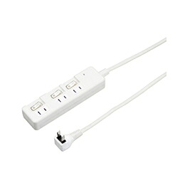 【5個セット】 YAZAWA 雷ガード付3個口節電タップ0.3mホワイトH8KS3303WHX5 【割引不可、取り寄せ品キャンセル返品不可、突然終了欠品あり】