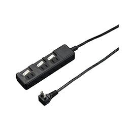 【5個セット】 YAZAWA 雷ガード付3個口節電タップ1mブラックH8KS331BKX5 【割引不可、取り寄せ品キャンセル返品不可、突然終了欠品あり】