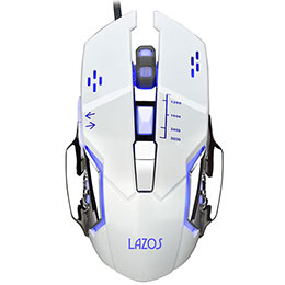 【10個セット】リーダーメディアテクノ 有線ゲーミングマウス 6ボタン ホワイト L-MSG6-WX10 【割引不可、取り寄せ品キャンセル返品不可、突然終了欠品あり】