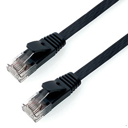 【10個セット】ホーリック LANケーブル UTP カテゴリー6A フラット 1m ブラック LC10-572FBX10 【割引不可、取り寄せ品キャンセル返品不可、突然終了欠品あり】