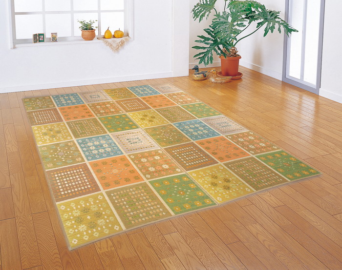 【直送品・大感謝価格】袋織ラグ フラワー 1900×3000mm 国産い草100% 日本製|ヘルシー救急BOX