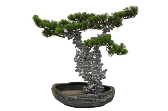 【直送品・大有りがたさ必要経費 】草木室内装飾 AT-55-033 W500×H500 artificial bonsai