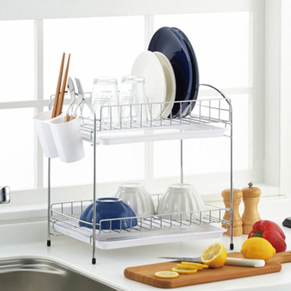 楽天市場】デイズ 二段水切りバスケット(DS-05)水切りかご キッチン