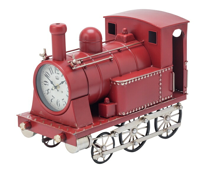 【直送品・大感謝価格】インテリアデコレーション vol.55 機関車クロック ブラック:31253/レッド:31254/ブルー:31255 W200×H330×D420mm 敬老の日|ヘルシー救急BOX