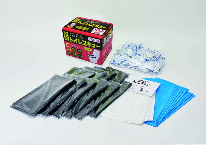 【直送品】抗菌簡易トイレ トイレスキュー 100回分【ヘルシ価格】日用品雑貨 防災関連グッズ 簡易トイレ 非常時 震災 災害