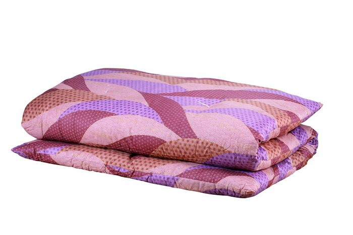 【直送品】手作り綿わた軽さ敷きふとん シングル 025992/025993 柿茶/藍鼠【ヘルシ通貨価値】室内装飾 寝具 布団 安眠 お休み 寐る