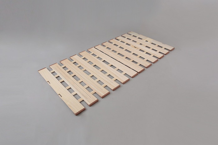 【直送品】薄型軽量幅広すのこベッド 2つ折れ式 セミシングル MYZ-80 幅800×奥行2000×高さ18mm【ヘルシ価格】インテリア 寝具 睡眠 ベッド 布団 すのこ 簀の子