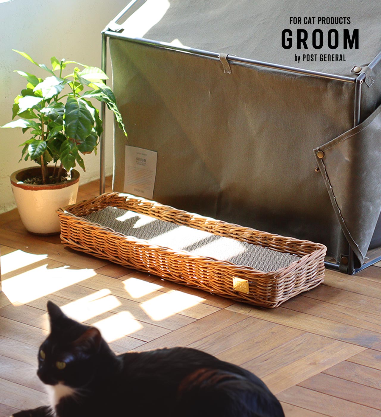 【直送品】爪とぎバスケット バイ ジ アラログ GROOM グルーム 972310005 w520×d160×h70mm POST GENERAL ISSUE010【ヘルシ価格】ペット ペットグッズ 猫用品 キャット 動物