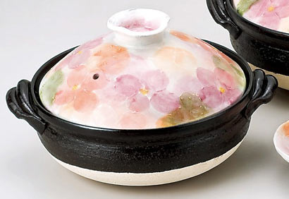 【直送品】一珍花紋 8号土鍋 92965 舞陶館 BUTOUKAN【ヘルシ価格】キッチン用品 調理器具 鍋 土鍋|ヘルシー救急BOX