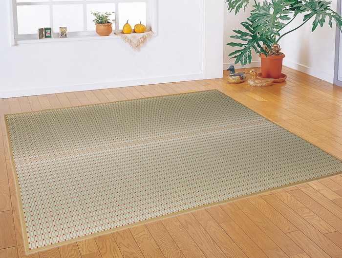【直送品】掛川織 小紋 191×191糎 エンジ/赤銅色 国産い草100％ 日本製【ヘルシ通貨価値】室内装飾 引っ敷き 引っ敷き 引っ敷き 角型 敷き物