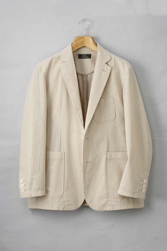 【直送品】蹴球織上衣 aa00025 M/L/LL Franco Collezioni ベージュ 綿100％【ヘルシ通貨価値】メンズ流行り物 上衣 アウター 心地よい 今めかしい 流行り物
