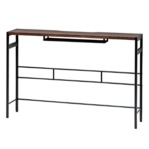【直送品】デュアルモニターテーブル 23416 ダークブラウン/23417 ホワイト W125×D25×H82.5cm 組立式 KUROSHIO SELECTION【ヘルシ価格】インテリア 家具 デスク テーブル 机 パソコンデスク PCデスク
