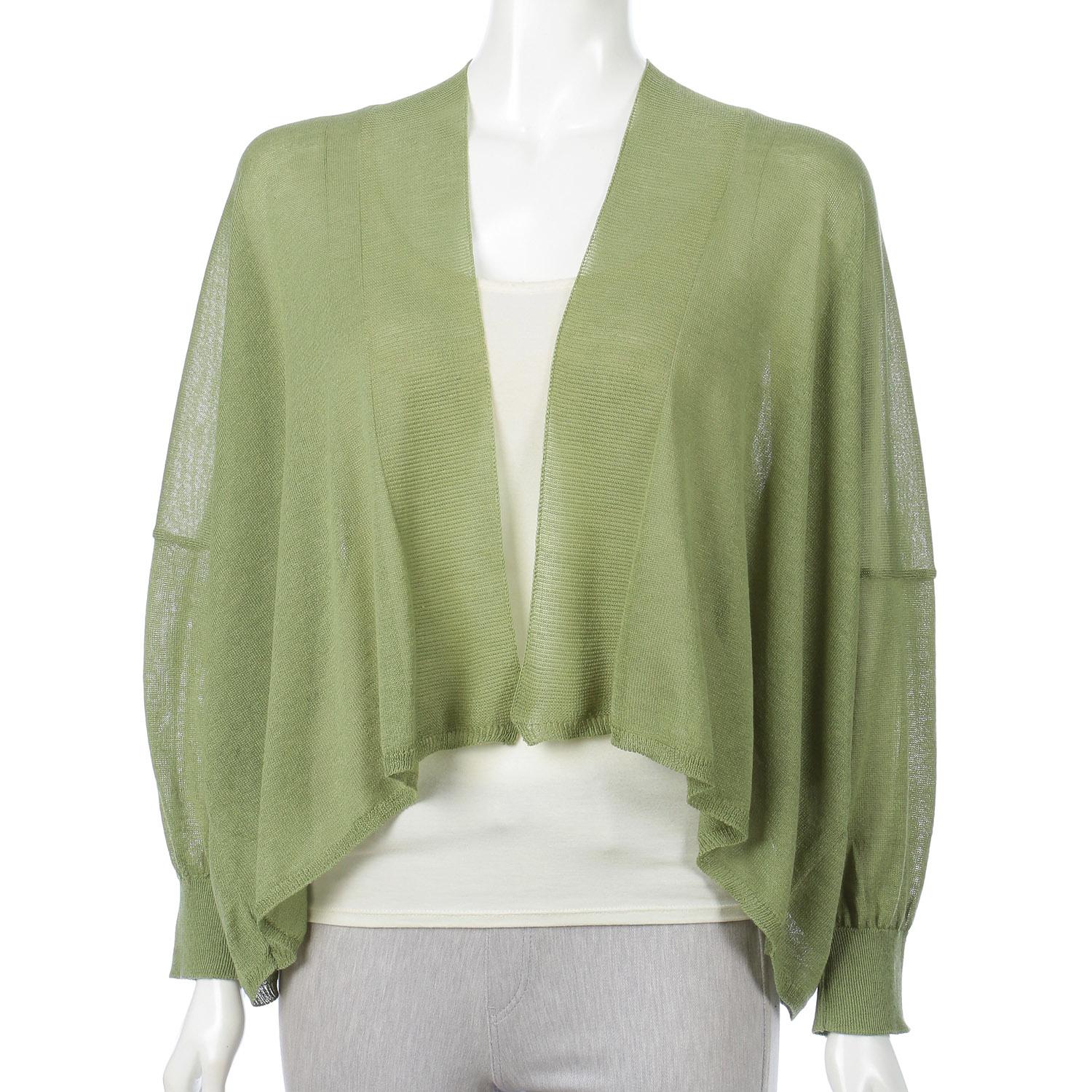 【直送品 北海道九州沖縄離島不可】ワイド着流しカーディガン ライトグリーン F(フリー)【返品キャンセル不可】