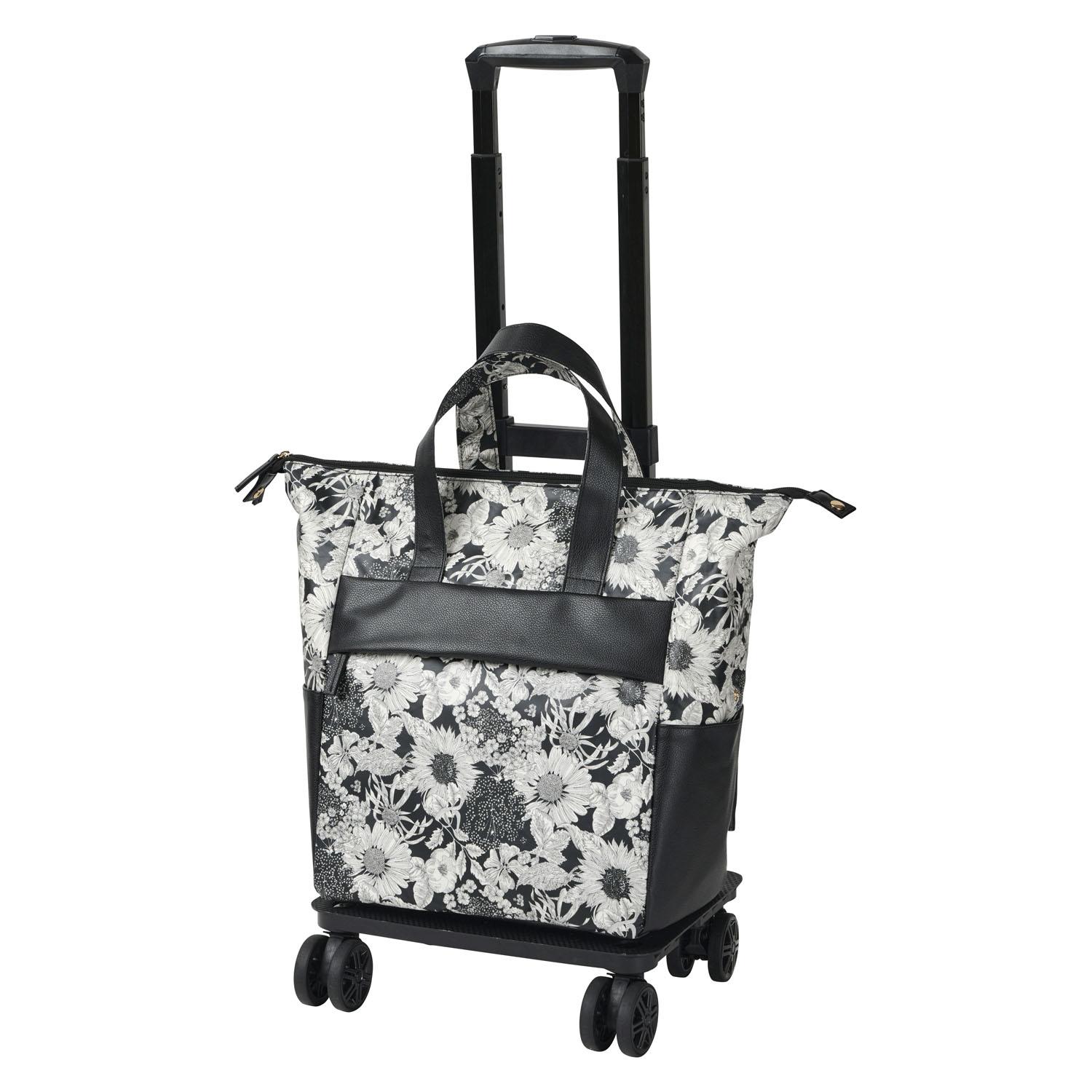 【直送品 北海道沖縄離島不可】コ・コロ(Cocoro) リバティ・ファブリックス(co-coro MADE WITH LIBERTY. FABRIC) ショッピングキャリー / キャトル4輪カート スイム・ダンクレア ブラック 18L 575130【返品キャンセル不可】
