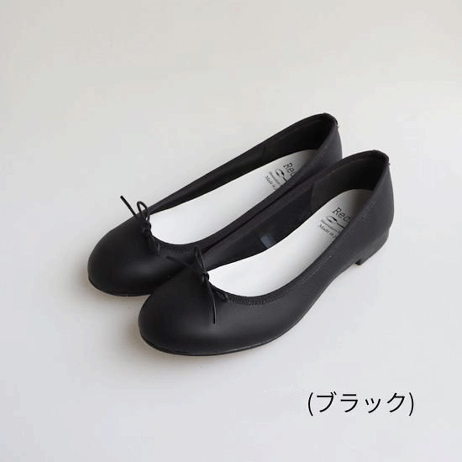 【直送品 北海道九州沖縄離島不可】Recipeリボンバレエシューズ RP-542 ブラック 23.5CM カラー:ブラック サイズ:23.5CM【返品キャンセル不可】