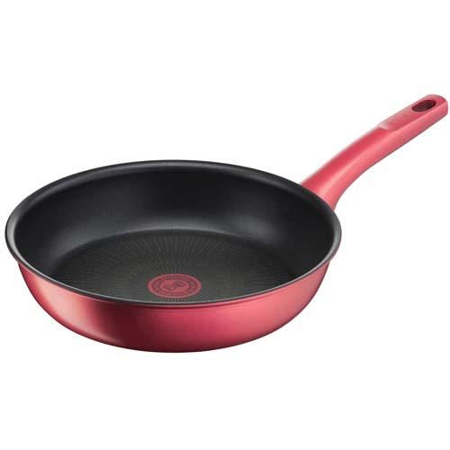 【直送品 北海道九州沖縄離島不可】ティファール フライパン 26cm IH ガス火対応 「IHルージュ・アンリミテッド フライパン」 こびりつきにくい レッド G26205【返品キャンセル不可】