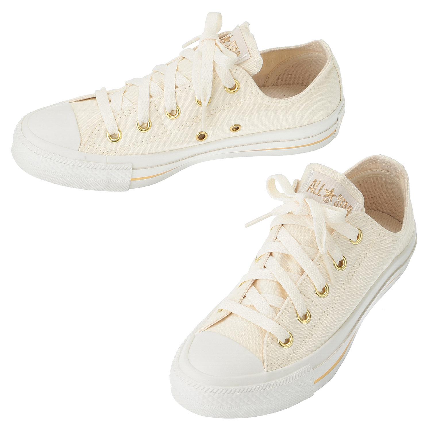 【直送品 北海道沖縄離島不可】[Converse] スニーカー ALL STAR GOLDSTRIPE SLIP OX CREAM 22.5 cm【返品キャンセル不可】