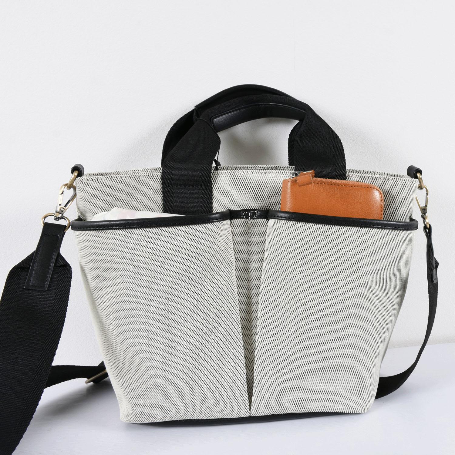 【直送品 北海道沖縄離島不可】MACARONIC STYLE エルガリーテープハンドルトートバッグM ブラック【返品キャンセル不可】