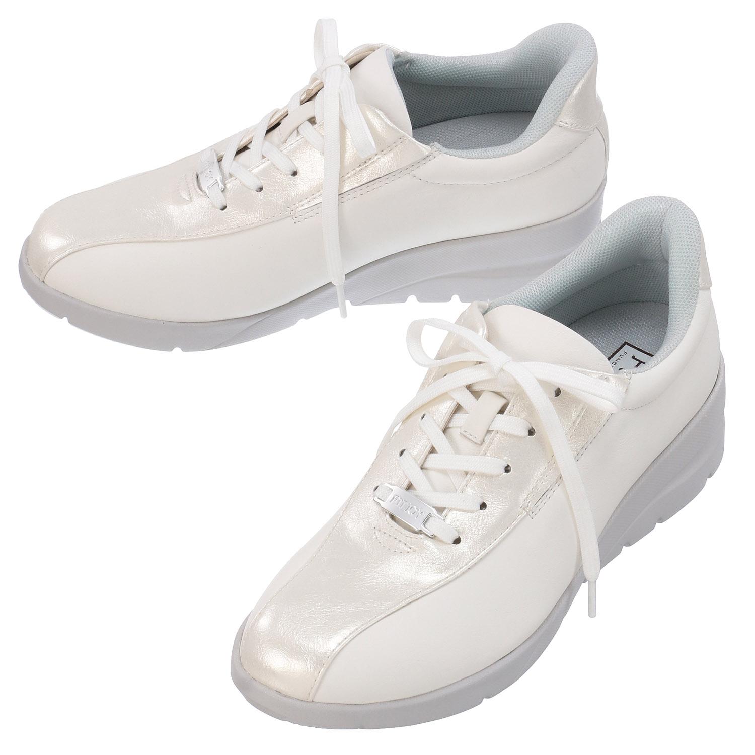 【直送品 北海道九州沖縄離島不可】FIT JOY ハンズフリーシューズ FJ-139 カラー:ホワイト サイズ:23.5CM【返品キャンセル不可】