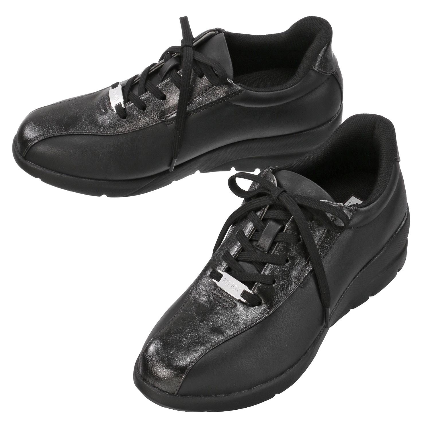 【直送品 北海道九州沖縄離島不可】FIT JOY ハンズフリーシューズ FJ-139 カラー:ブラック サイズ:24.5CM【返品キャンセル不可】