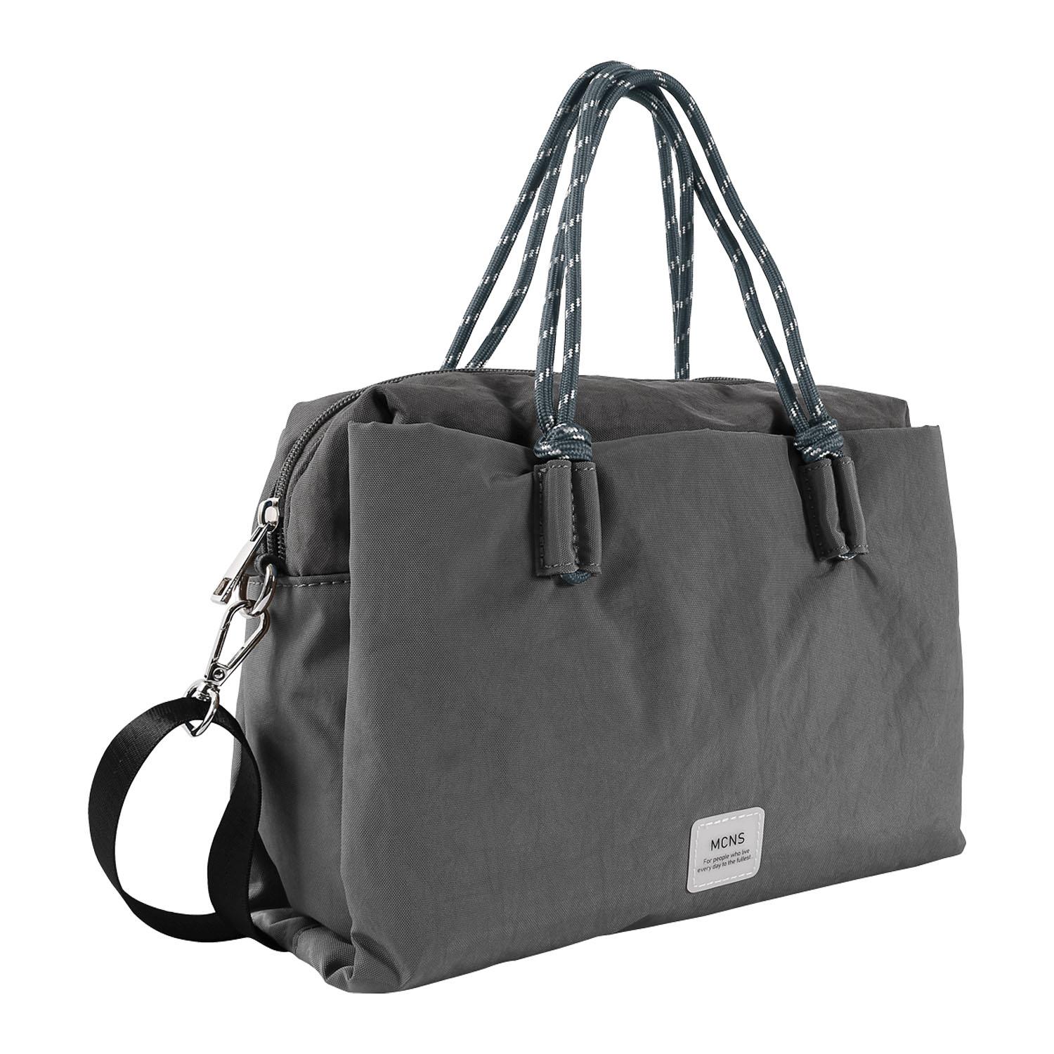 【直送品 北海道九州沖縄離島不可】MACARONIC STYLE ナイロンパラロープ2WAYバッグ ダークグレー カラー:ダークグレー【返品キャンセル不可】