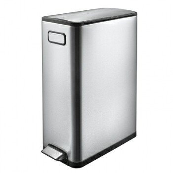 【直送品】エコ飛球 足付き壜 20L＋20L EK9377MT-20L＋20L しろがね色 ゴミ箱-インテリア・寝具・収納